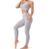 Женский спортивный костюм для йоги, модный быстросохнущий спортивный бюстгальтер, противоударные штаны для йоги, костюм для фитнеса