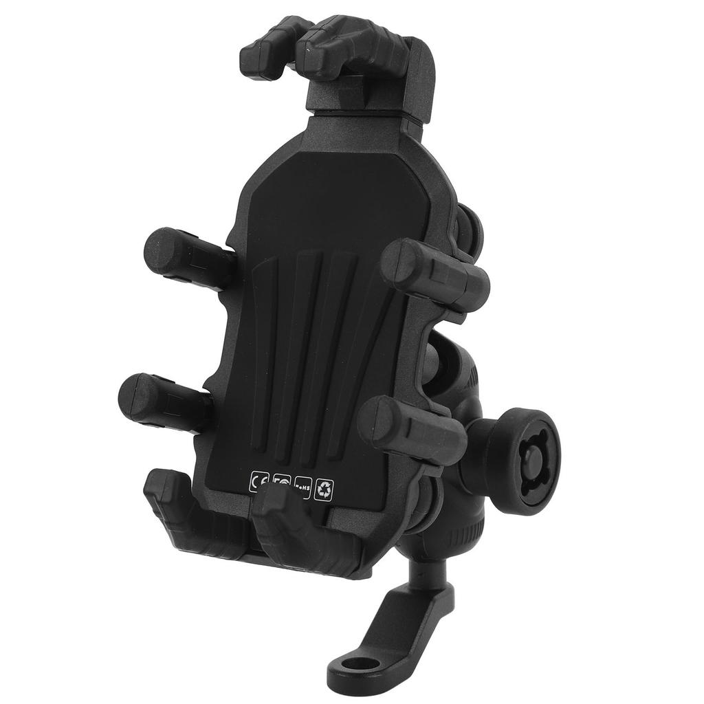 Мотоциклетное крепление для телефона с предохранительным замком, амортизацией, вращением на 360 градусов, регулируемый держатель для телефона на зеркало заднего вида