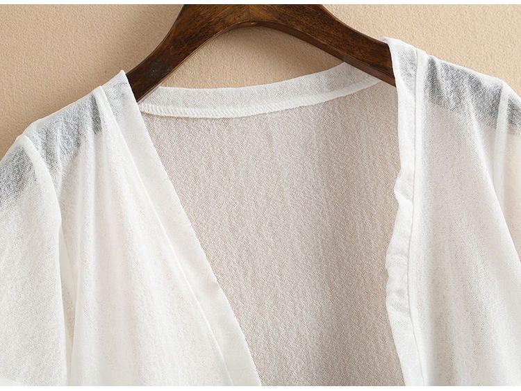 Женский летний шифоновый кардиган-шаль с защитой от солнца - Большого размера, Универсальный, Легкий, Короткий стиль