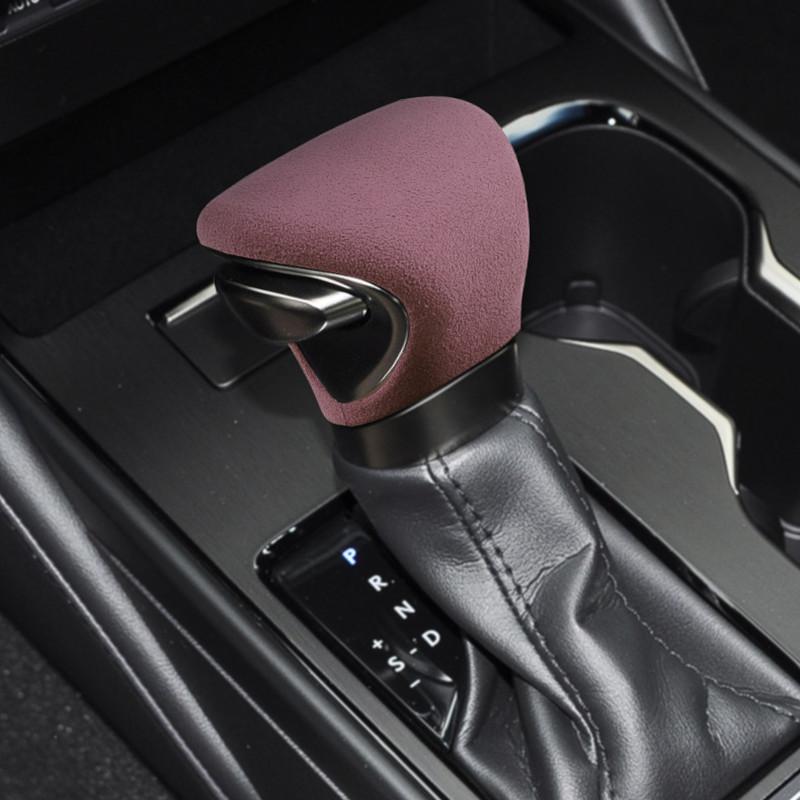 Suede Leather Car Gear Shift Knob Cover Car Gear Handle Head Cover For Lexus ES300 200 UX LX NX 18-25 Car Inner Accessories