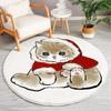 Cartoon Cat Circular Carpet Living Room Sofa Tea Table Floor Mat Study Computer Chair Mat Bedroom Bedside Carpet
