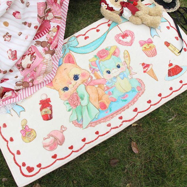 Entrance Door Mat Cute Pink Cartoon Floor Rug For Bedroom Bedside Room Mat Girl Bedroom Decoration Room Decor Kids Carpet Rugs