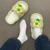 Наступая на дерьмо тапочки женские летние для улицы для дома домашние пара толстая подошва ванная комната ванна нескользящие прохладные тапочки