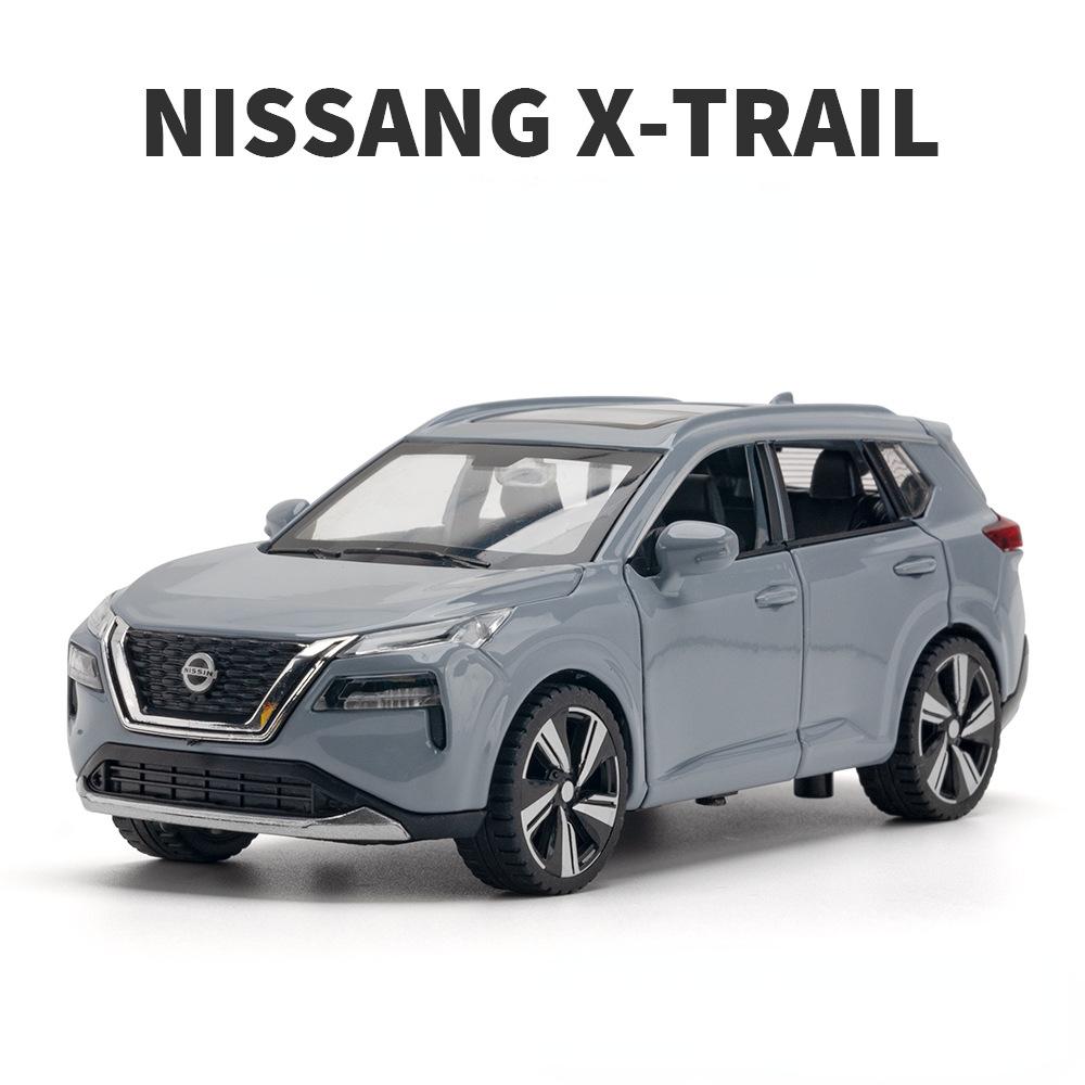 1/32 Scale X-Trail Toy Car Model Alloy Diecast Pull Back Model Vehicle with Sound Light Boys Festival Toy Gift Collection