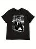 Cyberpunk Tshirt For Unisex Featuring Alan Delongs Iconic Smoking Portrait Tshirt Retro French Actor Facial Print