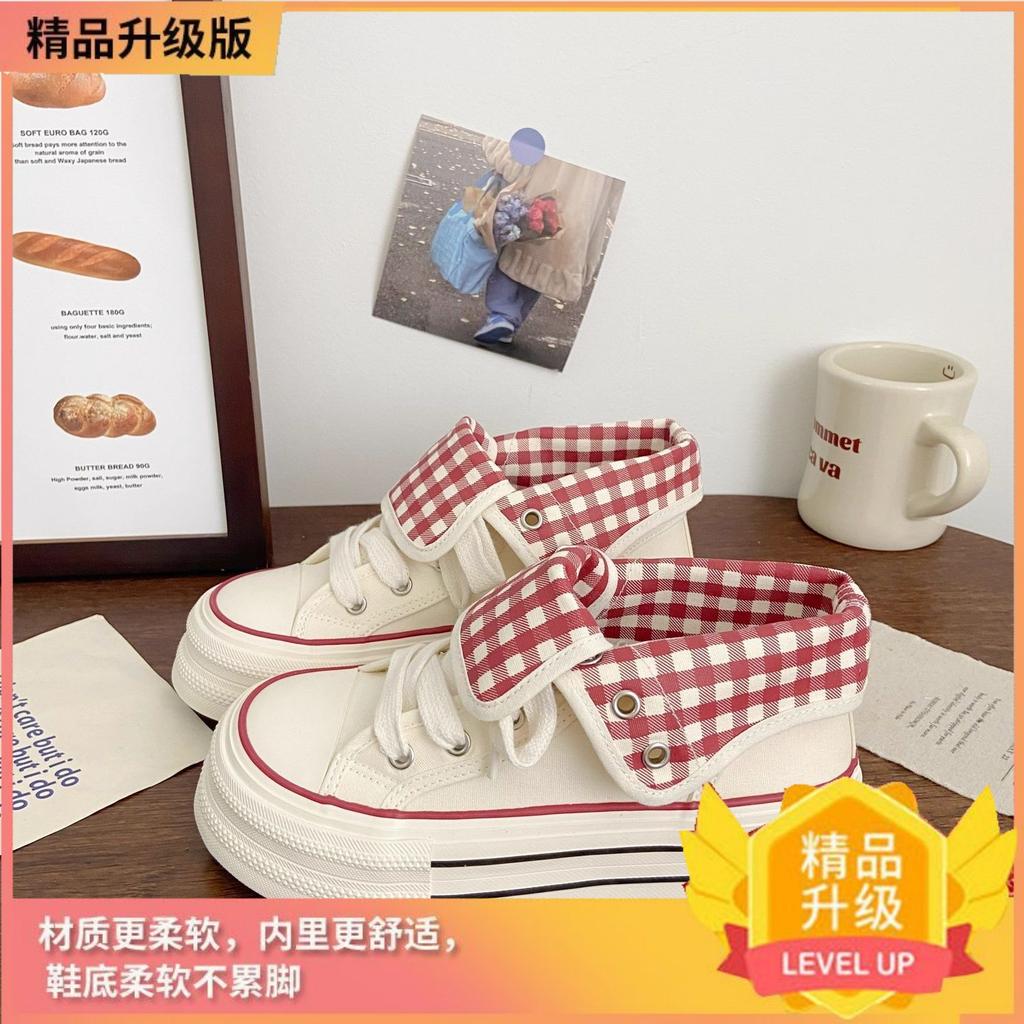 Клетчатые холщовые туфли два способа носить 22 новые осенние туфли нишевые кеды спорт