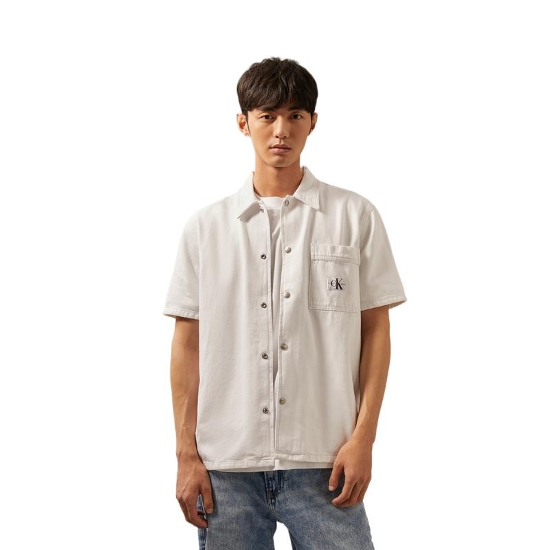 CALVIN KLEIN Shirt Men's White Denim J325774