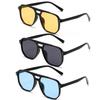 New Trendy Square Frame Sunglasses For Women Men Retro Anti-Uv Sunglasses Black Shades Glasses Punk Eyewear Beach Eye Protection