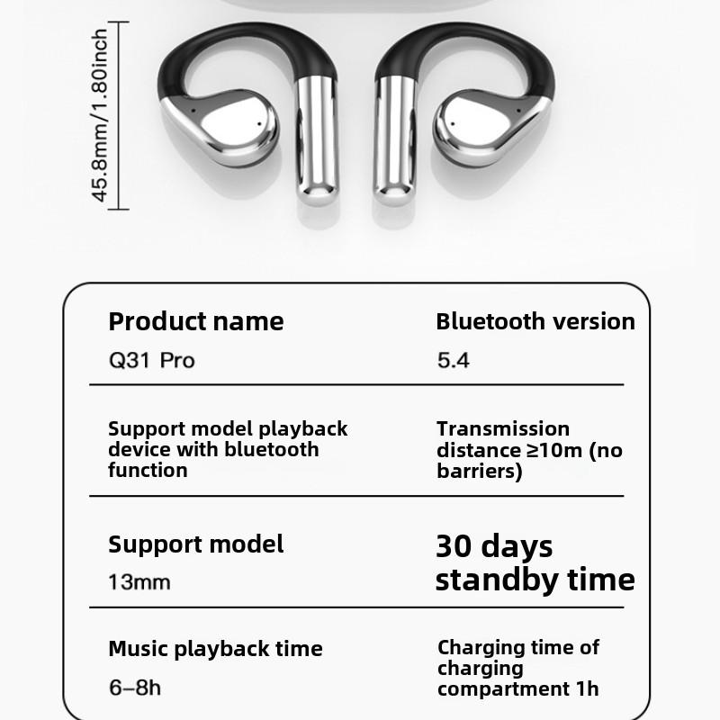 Умный экран с открытым ухом ЖК-дисплей с шумоподавлением Гарнитура OWS Sports Bluetooth Гарнитура