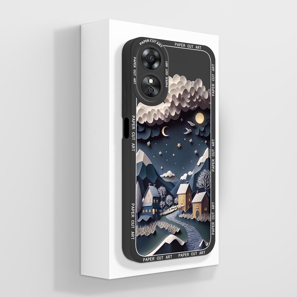 For OPPO A17 A17K Case Butterfly Camera Protection Back Cover Soft Liquid Silicone Anti Choc Funda For OPPO A 17 OPPOA17K Capa