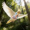 Одежда для полетов попугаев с летным шлейкой, костюм для попугая, цветочный узор, поводок для безопасных прогулок на улице
