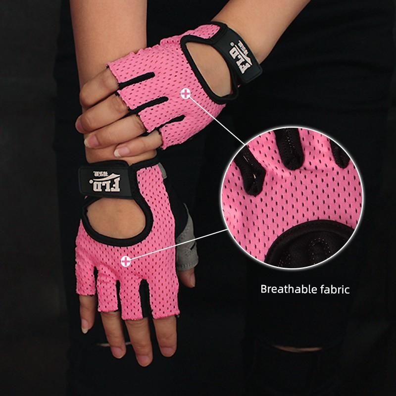 Fitness Gloves Men's and Women's Breathable Thin Equipment Training Anti-Cocoon Half Finger Exercise Wait Lifting Spinning Non Slip Palm Protector