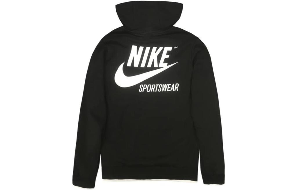 Nike Куртки Мужские Черные С Капюшоном Умеренные Тренер AJ7926-010