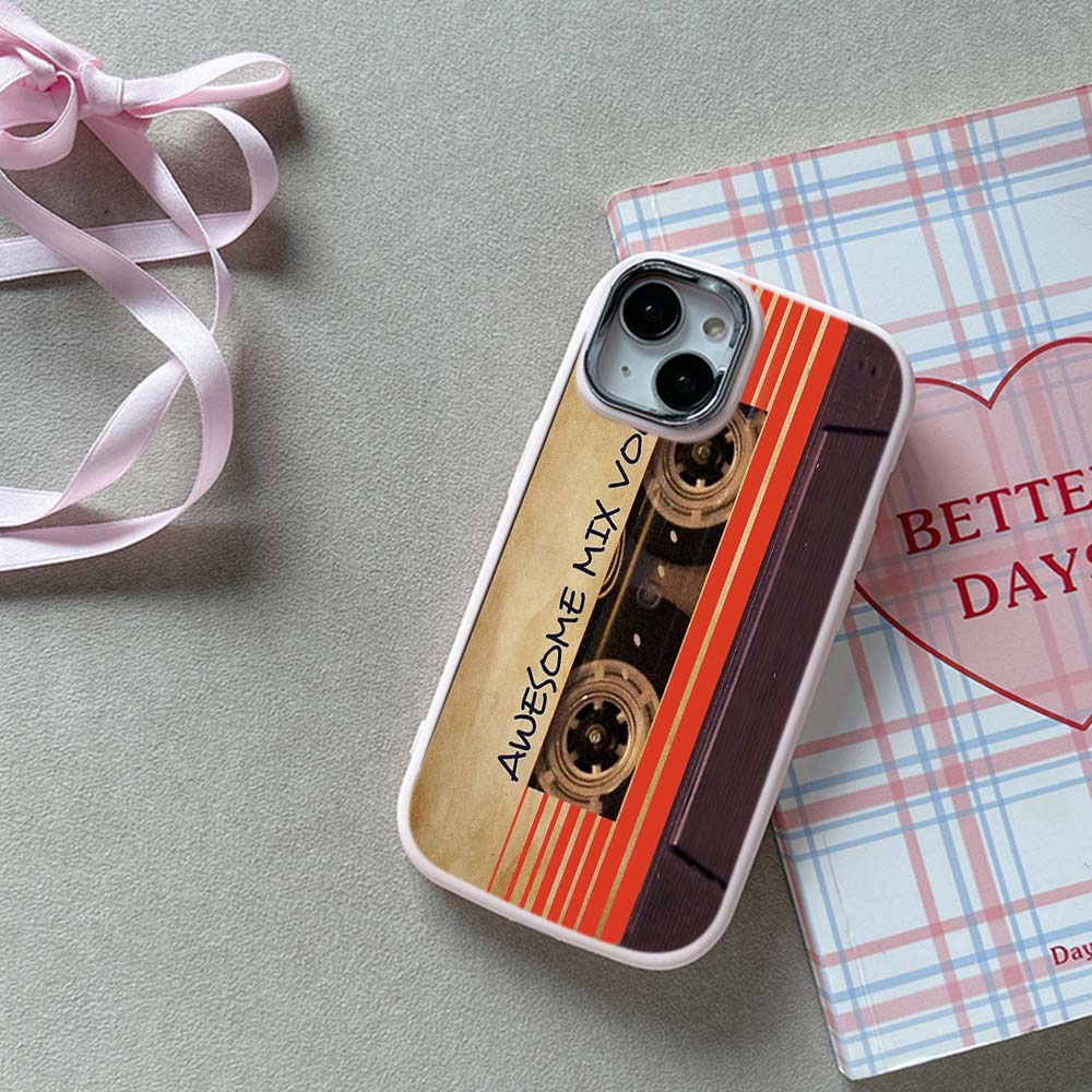 For iPhone 13 14 15 Pro Max Samsung Galaxy A14 A15 A24 Xiaomi 13T Redmi 12C Soft Chubby Phone Case A19 Original Retro Cassette Tape Art TPU Cover