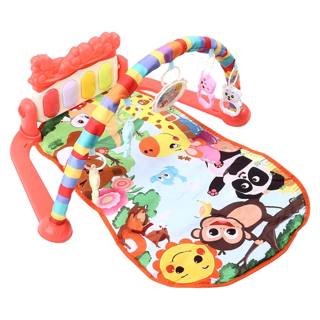 Baby Gyms Play Mats Musical Learning Walker Multi Functional Piano Gym Activity Mats Red