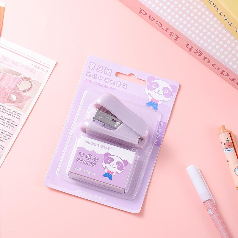 1 шт. мини-степлер цвета Моранди, милый маленький степлер для студентов, офисные принадлежности, ручной набор степлеров