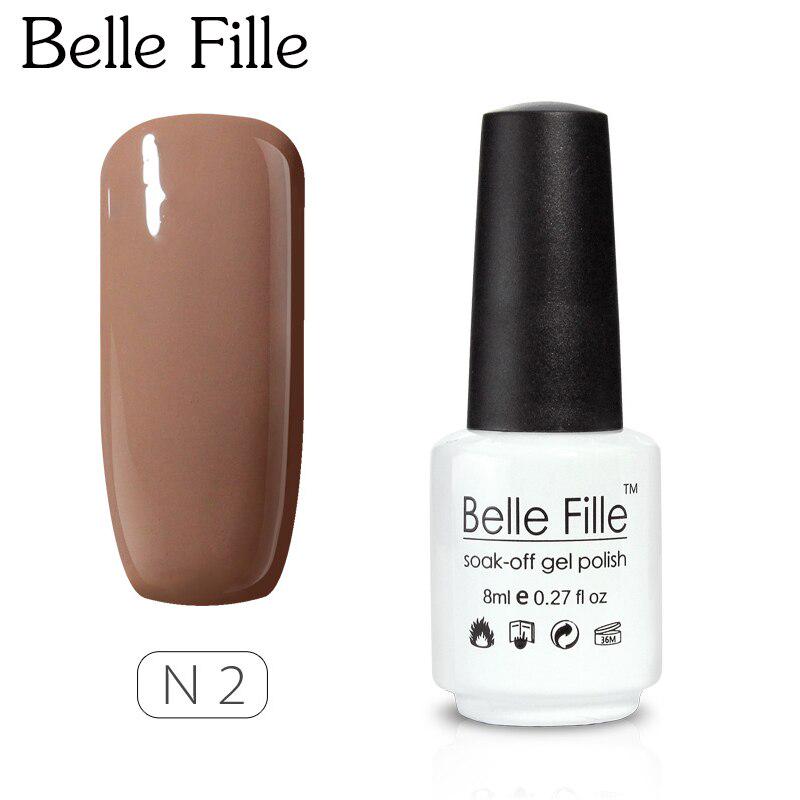 BELLE FILLE 8 мл Гель-лак нюдовый Долговечный Гель УФ Замачиваемый Лак Гель Лак Нейл-арт Лак
