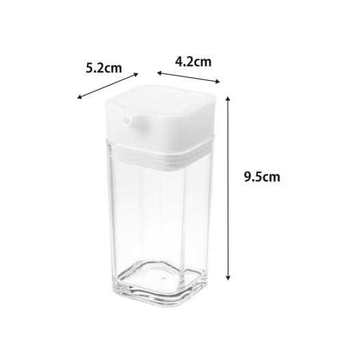Yamazaki Industries Push-Button Soy Sauce Dispenser, Aqua, White, 2883