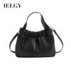 Korean Version Pleated Handbag, Casual Simple Messenger Bag, Shoulder Bag, Fashionable Bucket Bag.