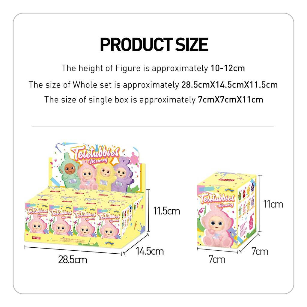 POP MART Телепузики Vibrancy Series Pop Mart Gacha Gacha Blind Box Фигурка Пластиковая модель Премиум Игрушка ПВХ Мягкий винил Оригинальный персонаж День рождения