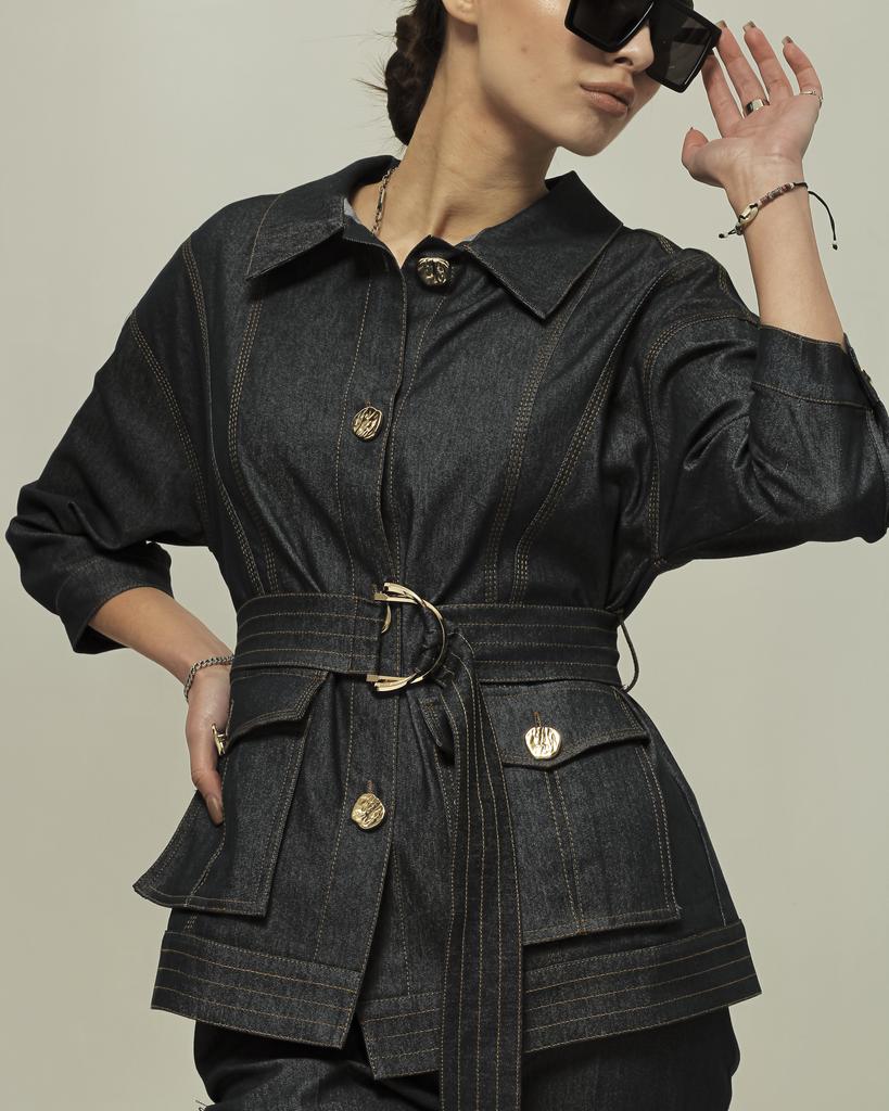 Костюм женский Phardi 7077 36 темно-синий (пиджак, брюки)