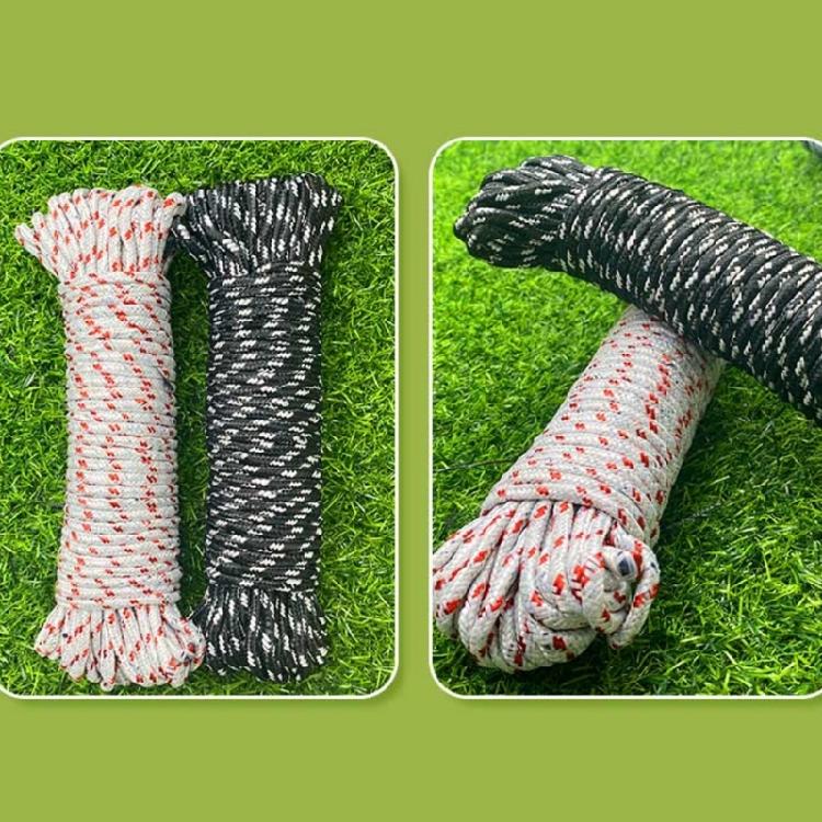 Многофункциональная веревка для белья из нейлона, двойной цвет, сверхпрочная, противоскользящая конструкция, веревка для палатки для кемпинга, защита от ветра