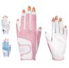 Golf Fingertip High Breathable Mesh Women's Gloves, Pair, Nail-Friendly, Cut, Grip, Material, TYS-026 (18, Pink)