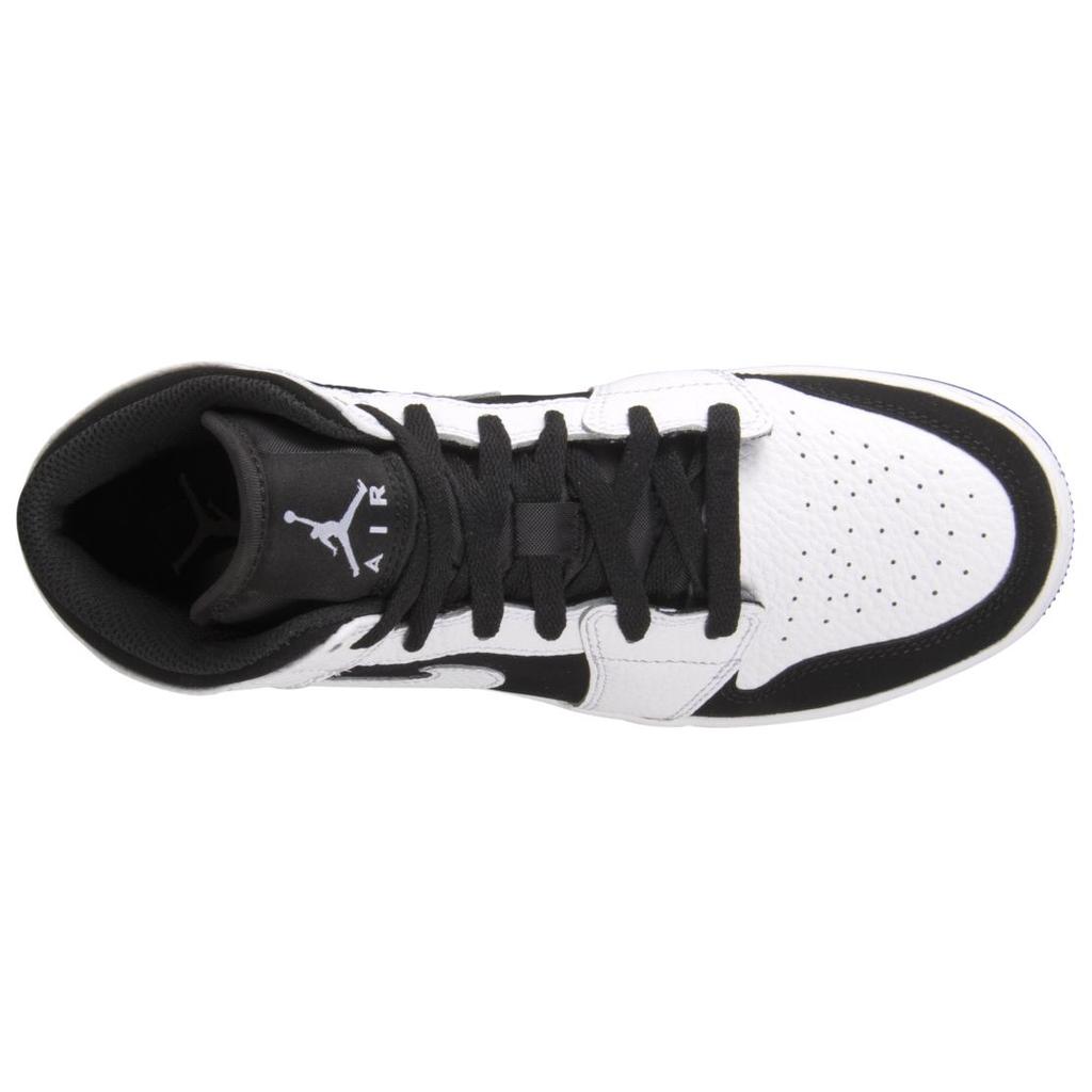 Kids' Sneakers Nike Jordan 1 Mid White Black (GS) White/Black-White