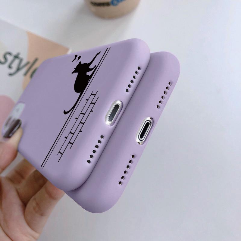 Cat Soft Silicone Case For Samsung A55 A35 M35 S24 Redmi Note 13 Pro 13C 14 Xiaomi Poco C65 iPhone 15 Huawei Honor 200 Realme Camera Shockproof Cover