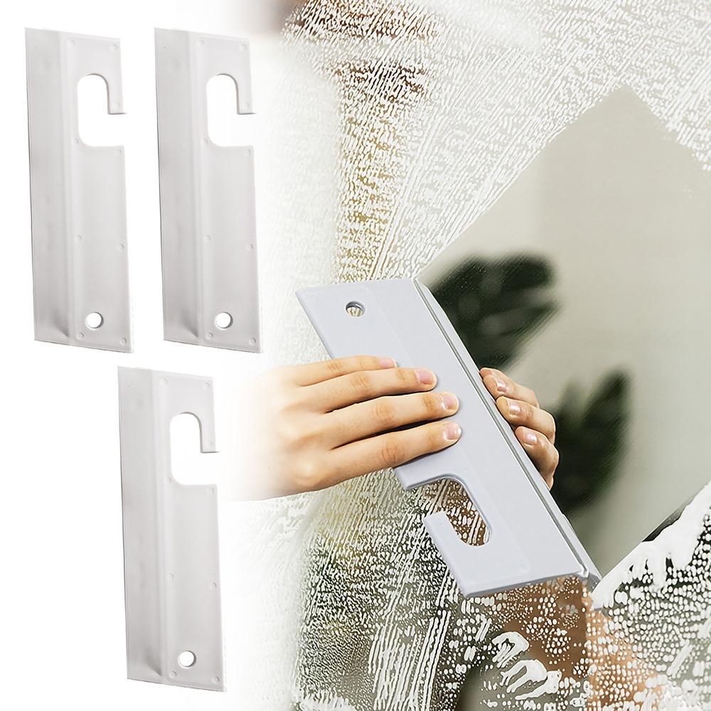 3pcs Portable Mini Countertop Water Scraper Silicone Hanging Hole Design Glass Cleaning Squeegee Window Squeegee Car Windshield
