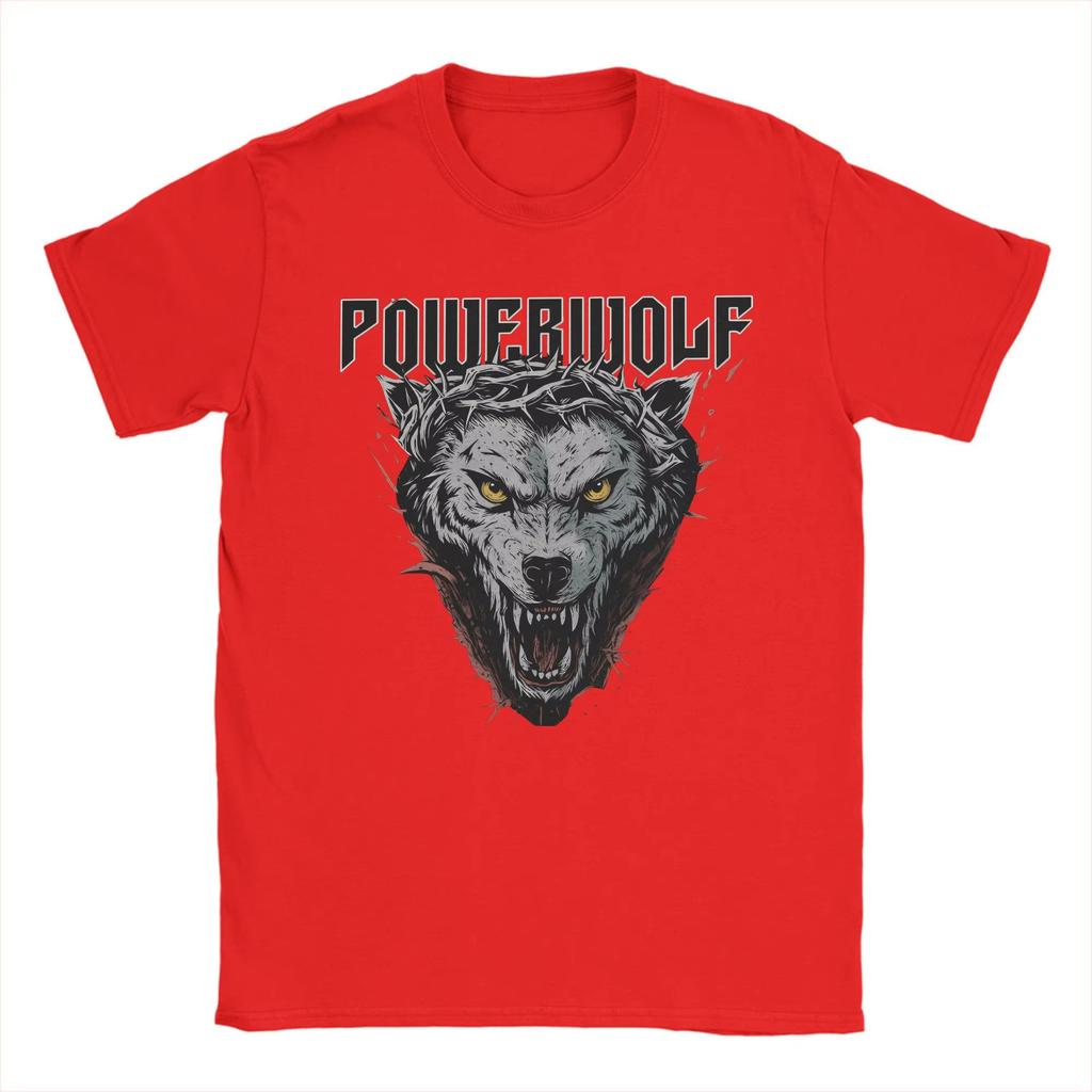 Powerwolf Band T-Shirts for Men Casual Loose Casual Summer Tee Fun Cotton Tee Shirt O Neck Short Sleeve T Shirts Plus Size Tops
