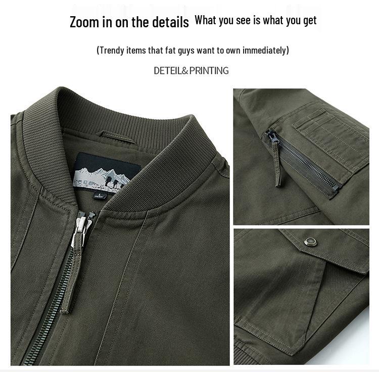 Мужская куртка-пилот МА-1: Мотоциклетное пальто на весну/осень, большого размера, однотонная военная летная униформа