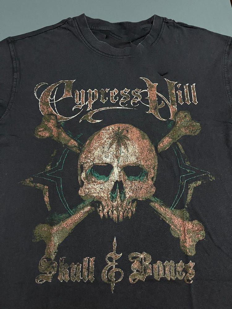 Cypress Hill Череп и кости Хип-хоп артист Винтажная хлопковая футболка On Shirt IL690 Унисекс футболка