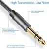 Phone to Mixer Connector Aux Wire 3.5mm to Double 6.35mm Y Splitter Cord Male to Male Audio Cable