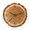 Настенные часы 12 дюймов с текстурой дерева, креативный дизайн пня, бесшумный кварцевый механизм