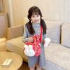 And Cozy Playful Plush Rabbit Shoulder Bag For Children With Trendy Checkered Design For Use Daily