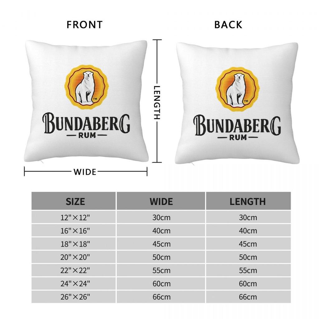 Bundaberg Rum Square Pillowcase Cushion Cover Pillow Case Throw Pillow Cover for Home Bedroom Car