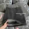 Korean Style Gray Wool High-Waist Skirt with Elastic Waistband - Versatile, Slimming, Bodycon Design