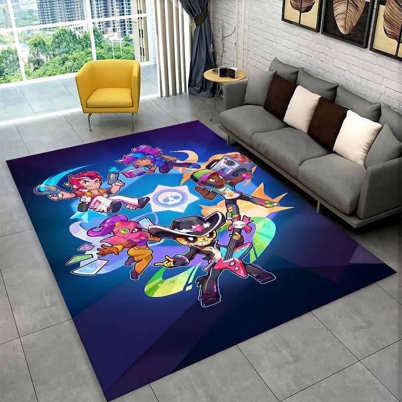 Cartoon B-Brawl Game Non-Slip Area Rug for Living Room,Bedroom,Playroom,Soft Carpet Floor Mat Home Decor Rug Kids Room Gift