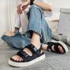 2025 лето новые сандалии мужские модные для улицы повседневные шлепанцы на плоской подошве спортивные нескользящие пляжные туфли на толстой подошве