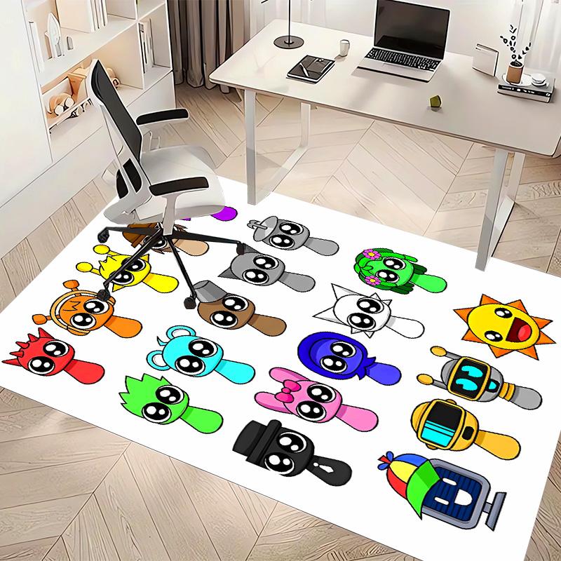 Sprunki9 Printed Absorbent Washable Carpet, Non-Slip Bathroom Mats, Kitchen Rugs, Yoga Mat,Living Room Entrance, Camping Picnic Rugs