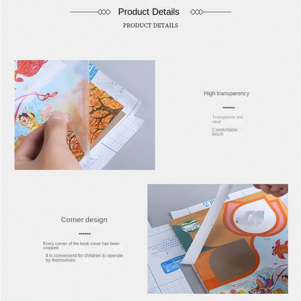 10 листов самоклеящейся защитной обложки для книг, прозрачная защитная пленка для блокнота, канцелярские принадлежности
