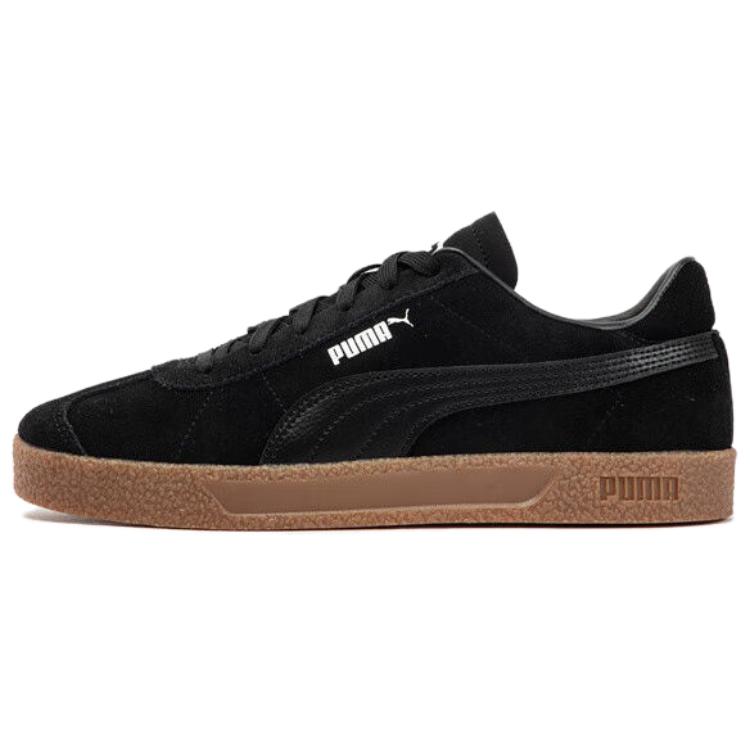 New PUMA Club Low Top Skateboard Shoes Unisex Black White 401514-01