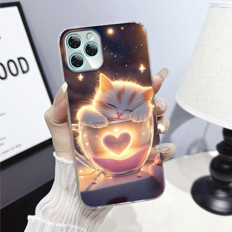 For Blackview A95 A100 A200 Pro A85 Case Protective Cover For Blackview A80S Marble Clear Soft Silicone Phone Case Cat Fundas