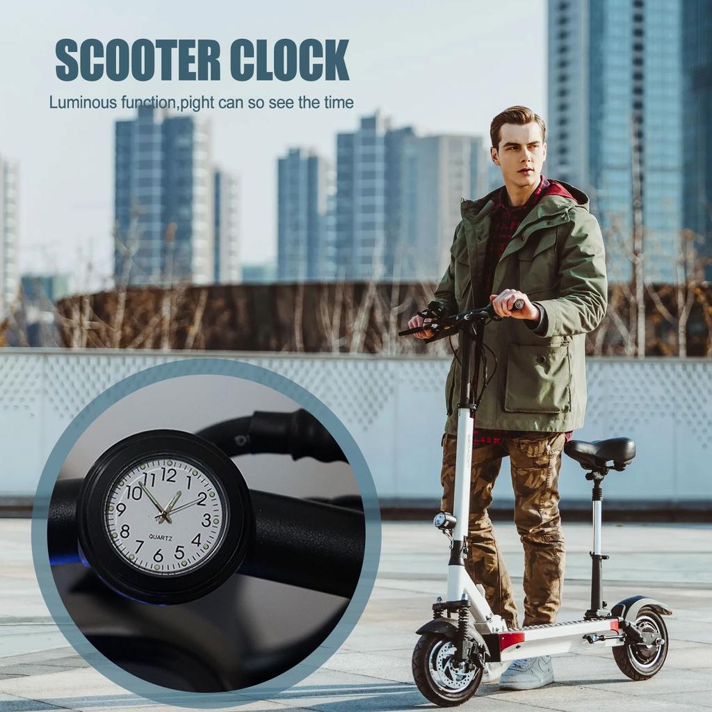 Водонепроницаемые часы для мотоцикла, мини-цифровые велосипедные часы с нескользящим ковриком, крепление на трубку руля 22/25 мм, светящиеся часы для мотоцикла