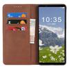 For Sony Xperia 1 VII Case PU Leather Calf Textured Magnetic Closing Smart Phone Cover