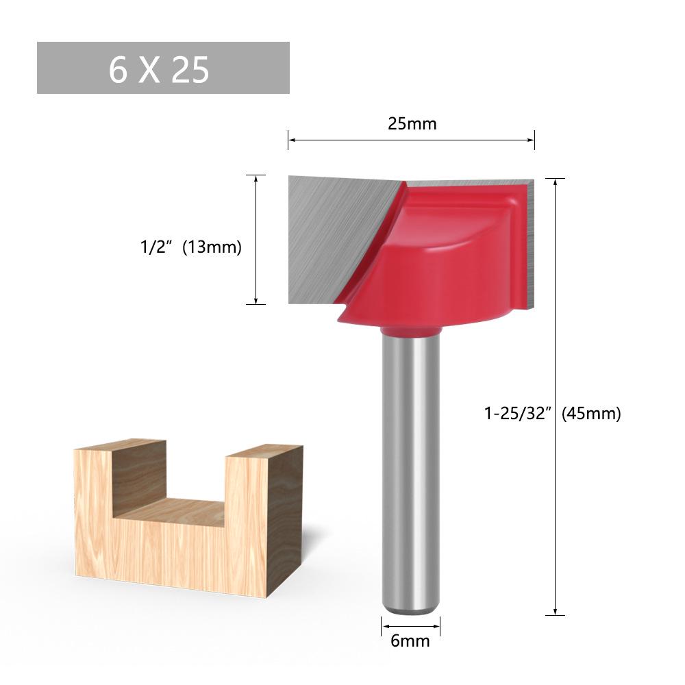 Набор фрез из вольфрамовой стали с плоским дном для ЧПУ-фрезера для деревообработки, 6 типов