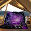 1pc Letter for Niece Throw Blanket Polyester Fiber, Lightweight Flannel, Soft & Warm, All Season Use for Outdoor, Camping Digital Print