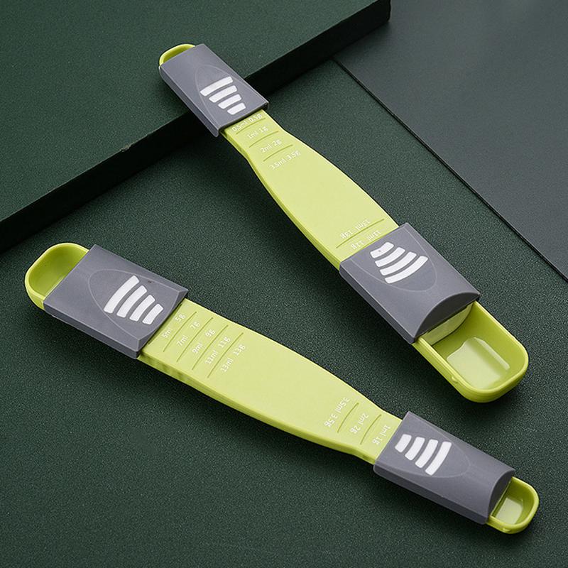 Регулируемые кухонные весы, мерная чашка, двойной конец, восемь киосков, мерная ложка для соли, супа, кофе, чая, порошка, кухонные гаджеты