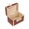 Wooden Combination Lock Piggy Bank Secure Box for Kids Savings Portable Treasure Storage Box with 3 Digit Lock for Home Gift